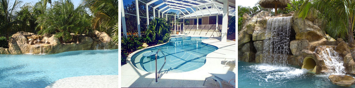 Sammet Pools designing and building custom pools, waterfalls, grotts & faux rock creations in Miami Dade, Broward and Palm Beach counties - A Florida licensed and insured contractor